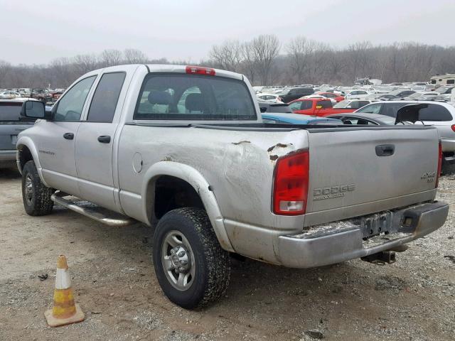 3D7KU28D84G159937 - 2004 DODGE RAM 2500 S SILVER photo 3