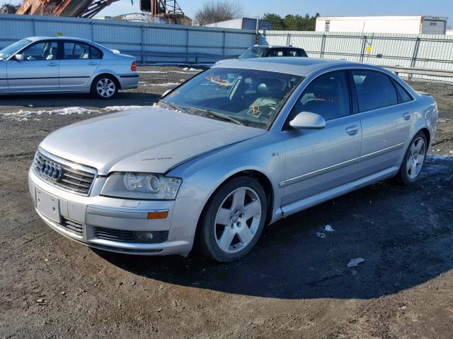 WAUML44E04N002715 - 2004 AUDI A8 L QUATT GRAY photo 2