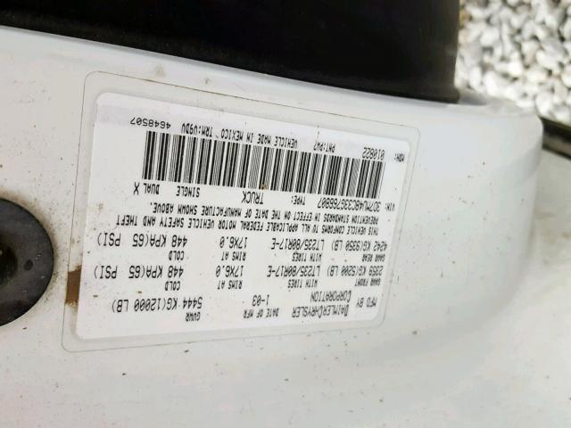 3D7MU48C33G766807 - 2003 DODGE RAM 3500 S WHITE photo 10