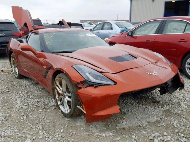 1G1YD2D70F5112117 - 2015 CHEVROLET CORVETTE S ORANGE photo 1