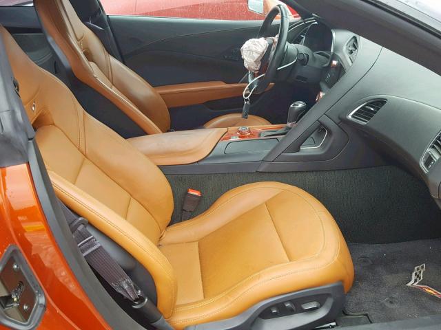 1G1YD2D70F5112117 - 2015 CHEVROLET CORVETTE S ORANGE photo 5