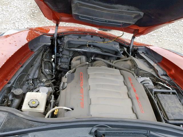 1G1YD2D70F5112117 - 2015 CHEVROLET CORVETTE S ORANGE photo 7