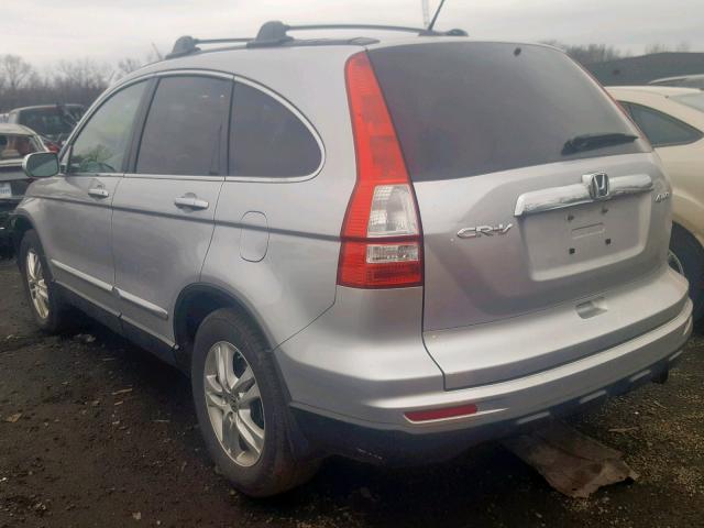 5J6RE4H78BL116446 - 2011 HONDA CR-V EXL SILVER photo 3