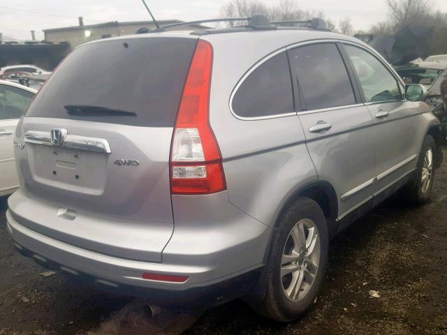 5J6RE4H78BL116446 - 2011 HONDA CR-V EXL SILVER photo 4