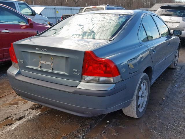 YV1RH59H942412654 - 2004 VOLVO S60 2.5T BLUE photo 4