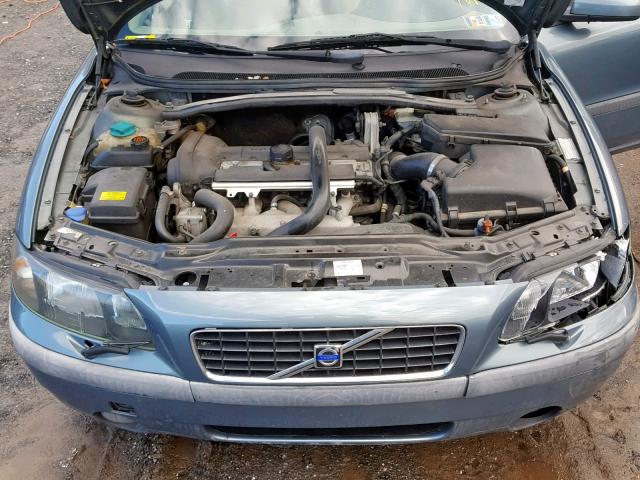 YV1RH59H942412654 - 2004 VOLVO S60 2.5T BLUE photo 7