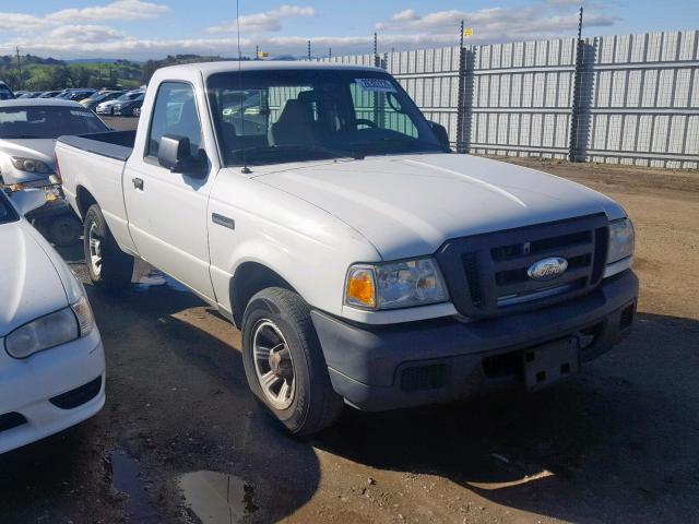 1FTYR10D57PA53683 - 2007 FORD RANGER WHITE photo 1