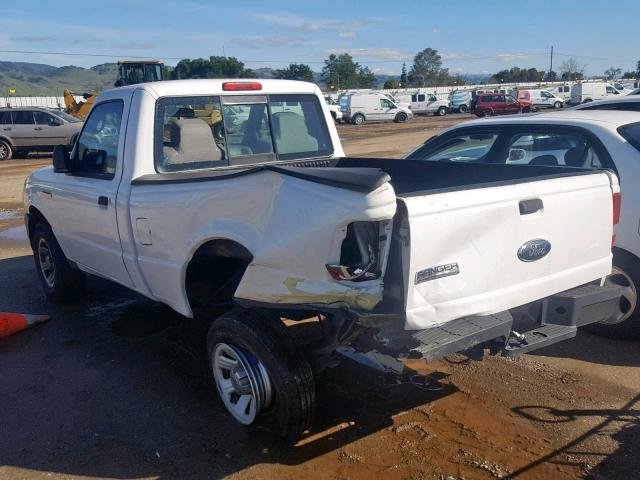 1FTYR10D57PA53683 - 2007 FORD RANGER WHITE photo 3