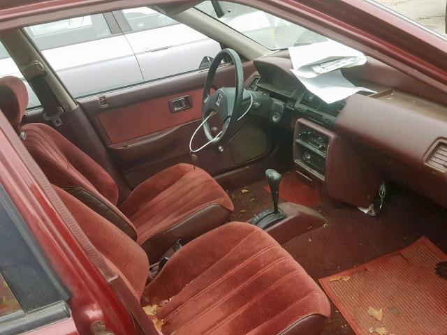 1HGED3648KA055722 - 1989 HONDA CIVIC DX MAROON photo 5