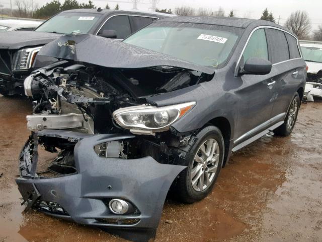 5N1AL0MM6DC306595 - 2013 INFINITI JX35 GRAY photo 2