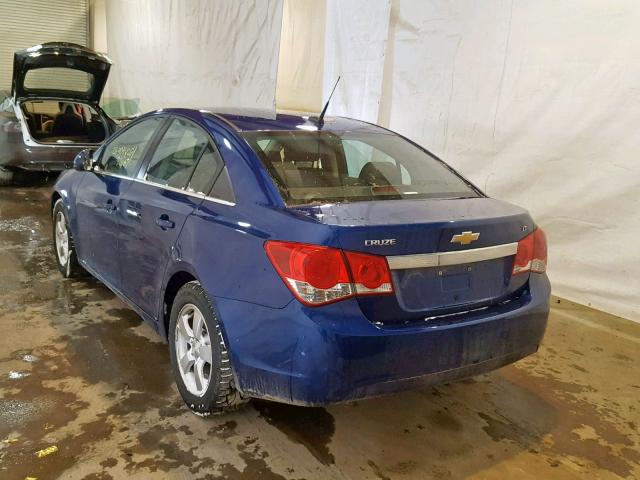 1G1PF5SC1C7318456 - 2012 CHEVROLET CRUZE LT BLUE photo 3