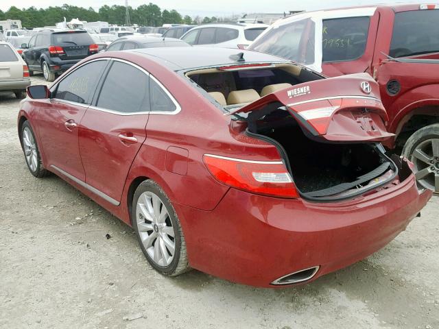 KMHFH4JG1CA170531 - 2012 HYUNDAI AZERA GLS RED photo 3