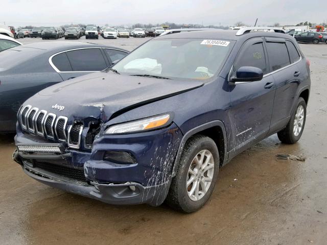 1C4PJMCB3FW523874 - 2015 JEEP CHEROKEE L BLUE photo 2