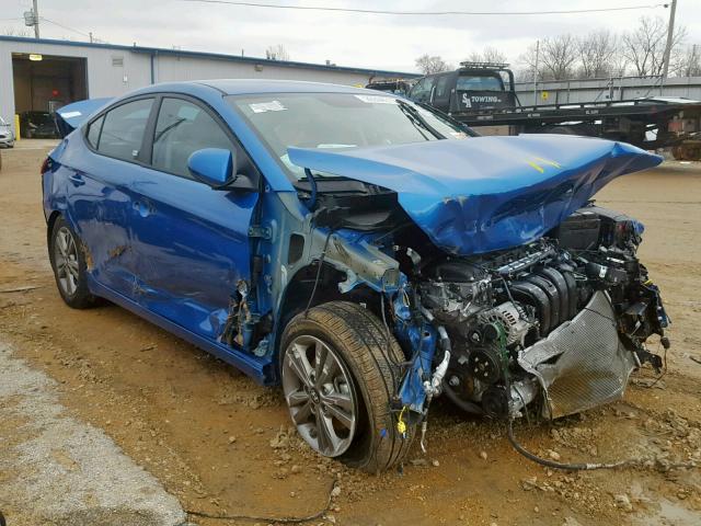 5NPD84LF7JH264936 - 2018 HYUNDAI ELANTRA SE BLUE photo 1