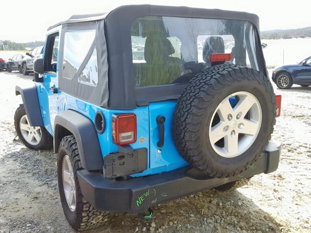 1C4AJWAG7HL710653 - 2017 JEEP WRANGLER S BLUE photo 3