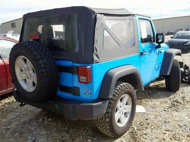 1C4AJWAG7HL710653 - 2017 JEEP WRANGLER S BLUE photo 4