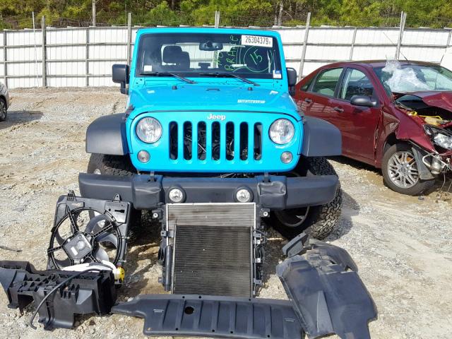 1C4AJWAG7HL710653 - 2017 JEEP WRANGLER S BLUE photo 9