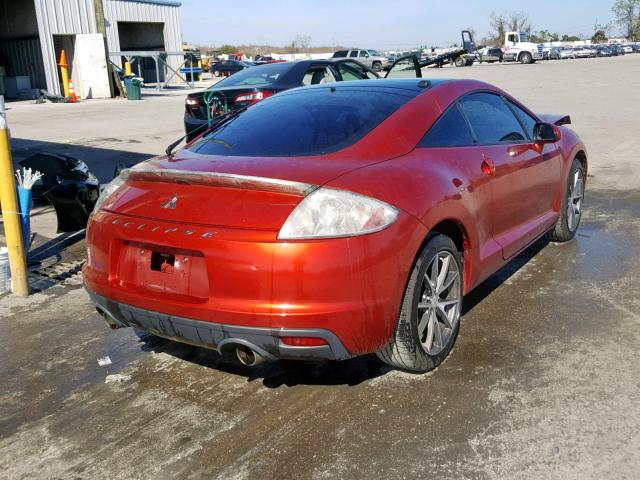 4A31K5DFXBE001539 - 2011 MITSUBISHI ECLIPSE GS RED photo 4