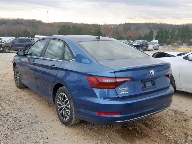 3VWE57BUXKM037313 - 2019 VOLKSWAGEN JETTA SEL BLUE photo 3