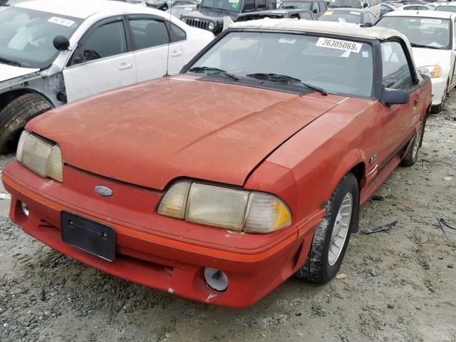 1FABP45E0JF104833 - 1988 FORD MUSTANG GT RED photo 2