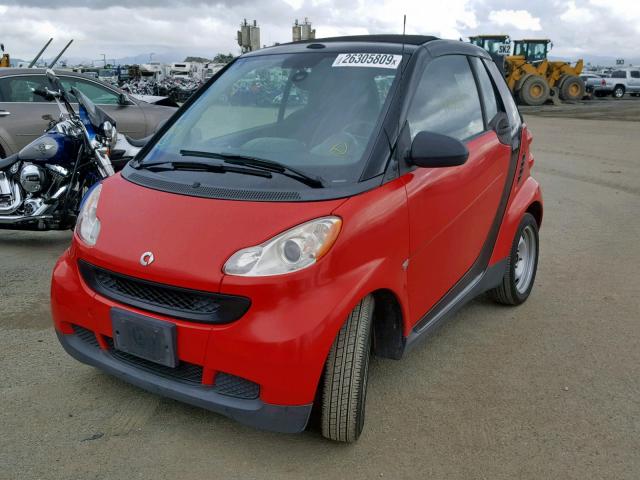 WMEEK31X59K248244 - 2009 SMART FORTWO PAS RED photo 2