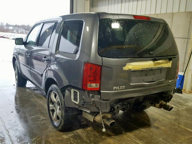 5FNYF4H73FB008842 - 2015 HONDA PILOT EXLN GRAY photo 3