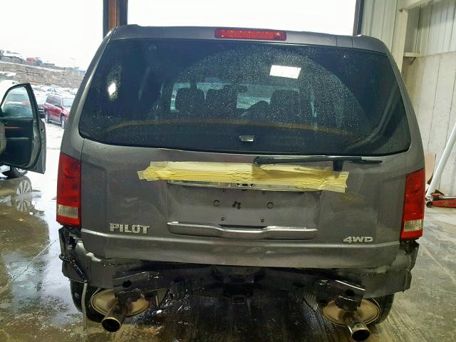 5FNYF4H73FB008842 - 2015 HONDA PILOT EXLN GRAY photo 9