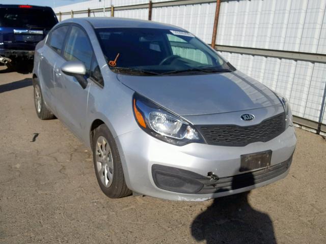 KNADM4A32F6484861 - 2015 KIA RIO LX SILVER photo 1