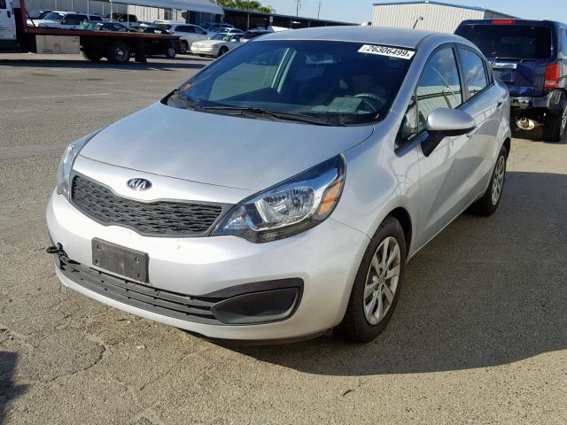 KNADM4A32F6484861 - 2015 KIA RIO LX SILVER photo 2