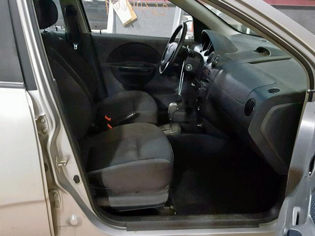 KL1TD66677B789706 - 2007 CHEVROLET AVEO BASE Күміс фото 5