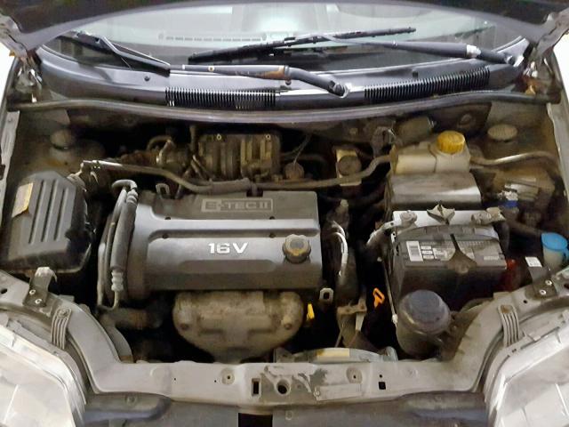KL1TD66677B789706 - 2007 CHEVROLET AVEO BASE Күміс фото 7