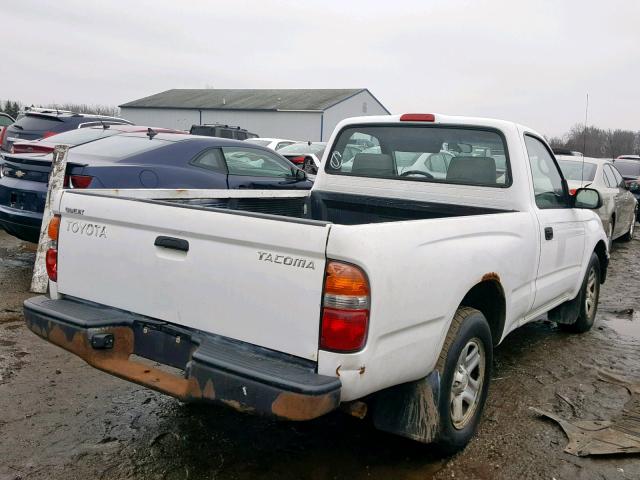 5TENL42N13Z226534 - 2003 TOYOTA TACOMA WHITE photo 4