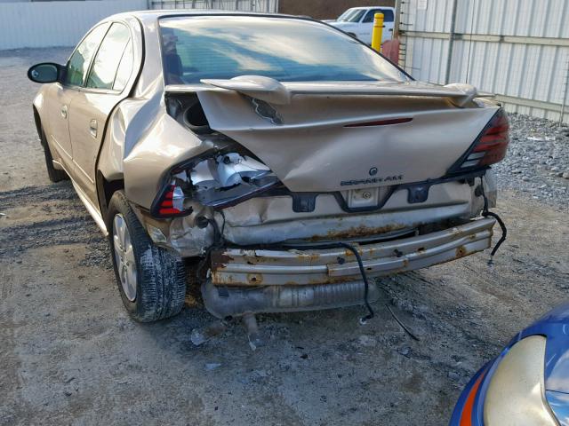 1G2NE52EX5M230047 - 2005 PONTIAC GRAND AM S TAN photo 9