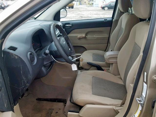 1J4NT1FA6AD626210 - 2010 JEEP COMPASS SP ოქროსფერი ფოტო 5