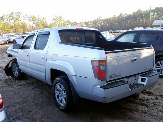 2HJYK165X6H506537 - 2006 HONDA RIDGELINE SILVER photo 3