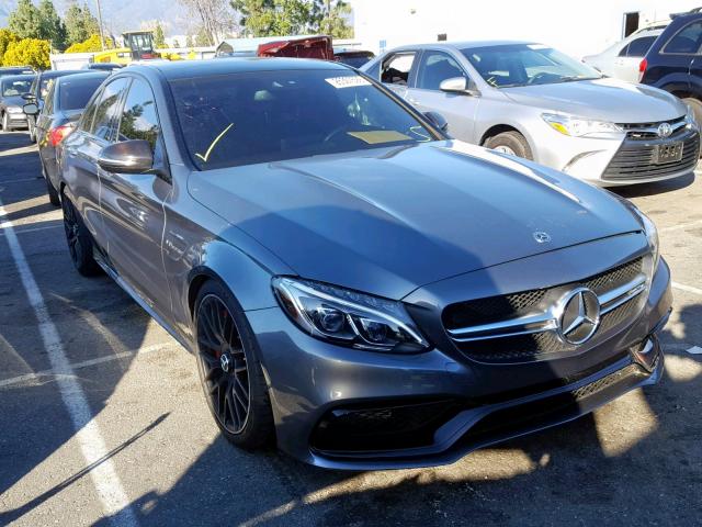 55SWF8HB3JU252842 - 2018 MERCEDES-BENZ C 63 AMG-S GRAY photo 1