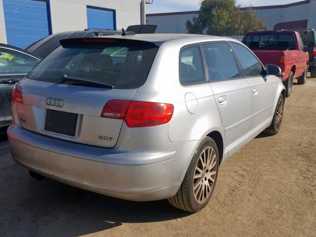 WAUMF78P26A041031 - 2006 AUDI A3 2.0 SPO SILVER photo 4