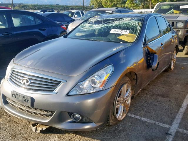 JN1CV6AP0DM305657 - 2013 INFINITI G37 BASE GRAY photo 2