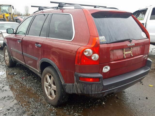 YV1CZ59H441080759 - 2004 VOLVO XC90 MAROON photo 3