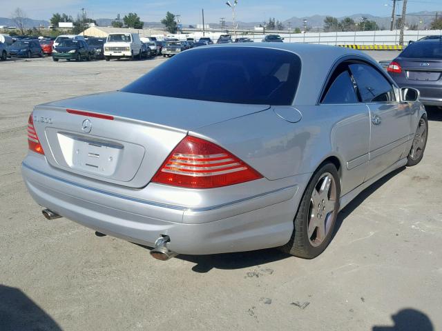 WDBPJ75J32A030210 - 2002 MERCEDES-BENZ CL 500 SILVER photo 4