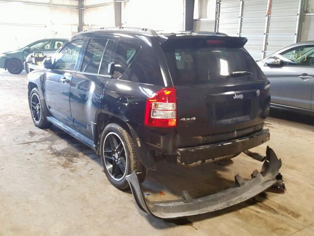 1J8FF47W57D377736 - 2007 JEEP COMPASS BLACK photo 3