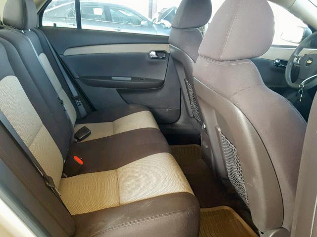 1G1ZA5E05AF112746 - 2010 CHEVROLET MALIBU LS GOLD photo 6