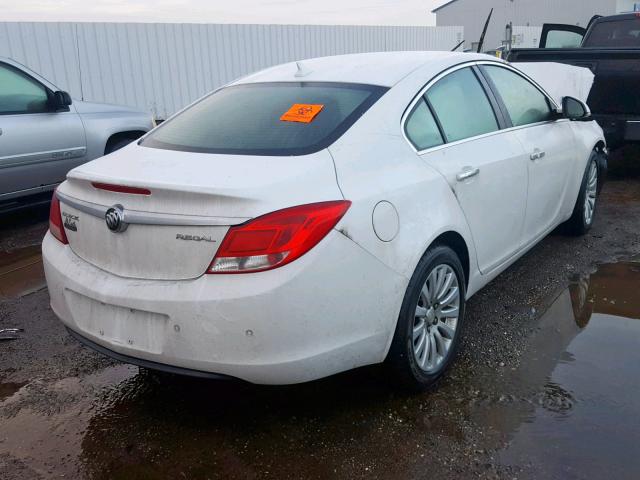 2G4GS5EK0C9133766 - 2012 BUICK REGAL PREM WHITE photo 4