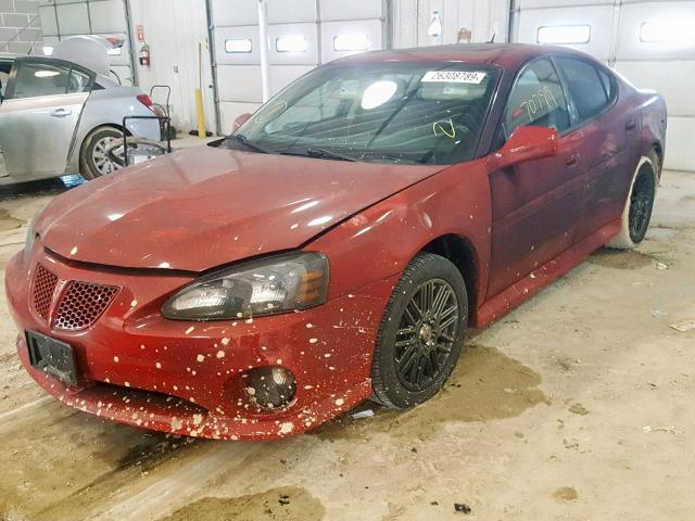 2G2WP552781133923 - 2008 PONTIAC GRAND PRIX RED photo 2