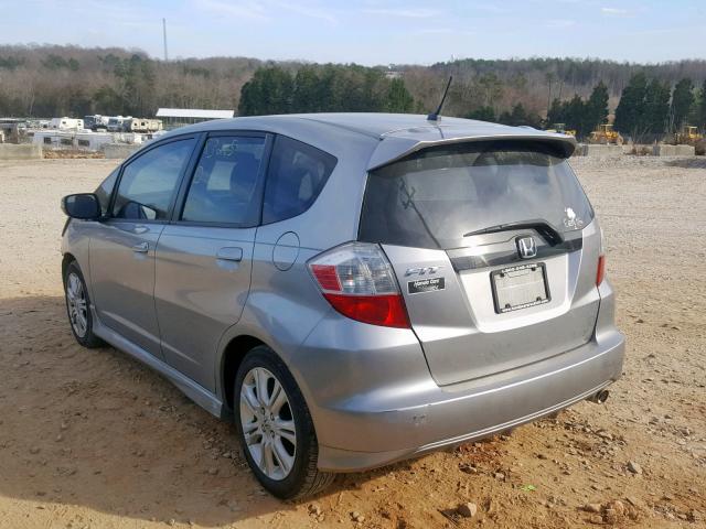 JHMGE8H49AC004875 - 2010 HONDA FIT SPORT SILVER photo 3