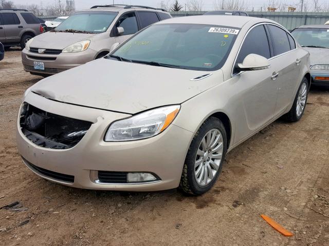 2G4GS5EK9C9145723 - 2012 BUICK REGAL PREM TAN photo 2