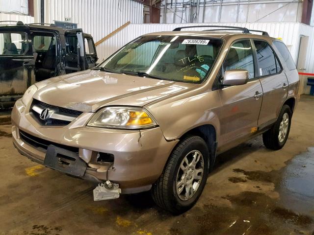 2HNYD186X4H536343 - 2004 ACURA MDX TOURIN GOLD photo 2