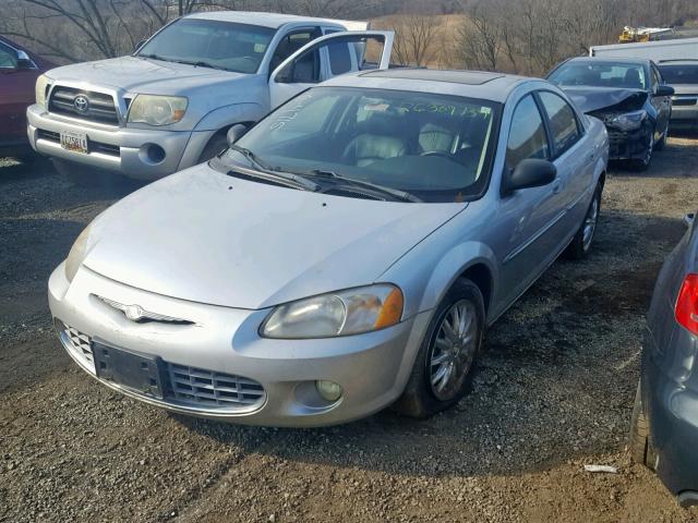 1C3AL56R92N189711 - 2002 CHRYSLER SEBRING LX GRAY photo 2