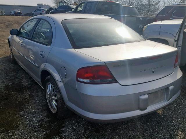 1C3AL56R92N189711 - 2002 CHRYSLER SEBRING LX GRAY photo 3