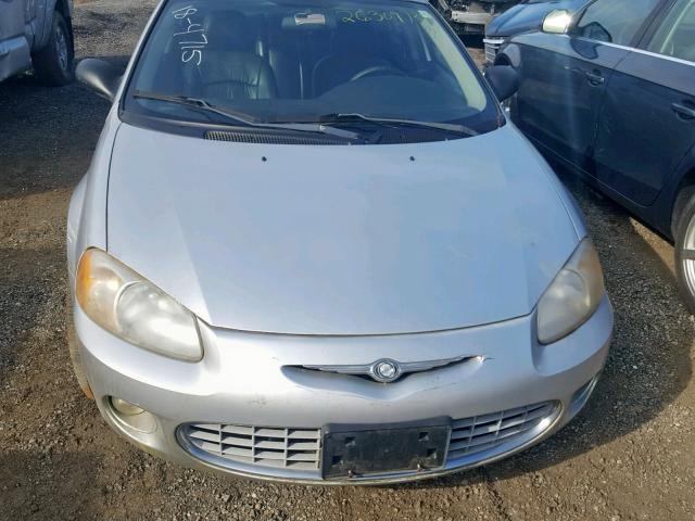 1C3AL56R92N189711 - 2002 CHRYSLER SEBRING LX GRAY photo 9